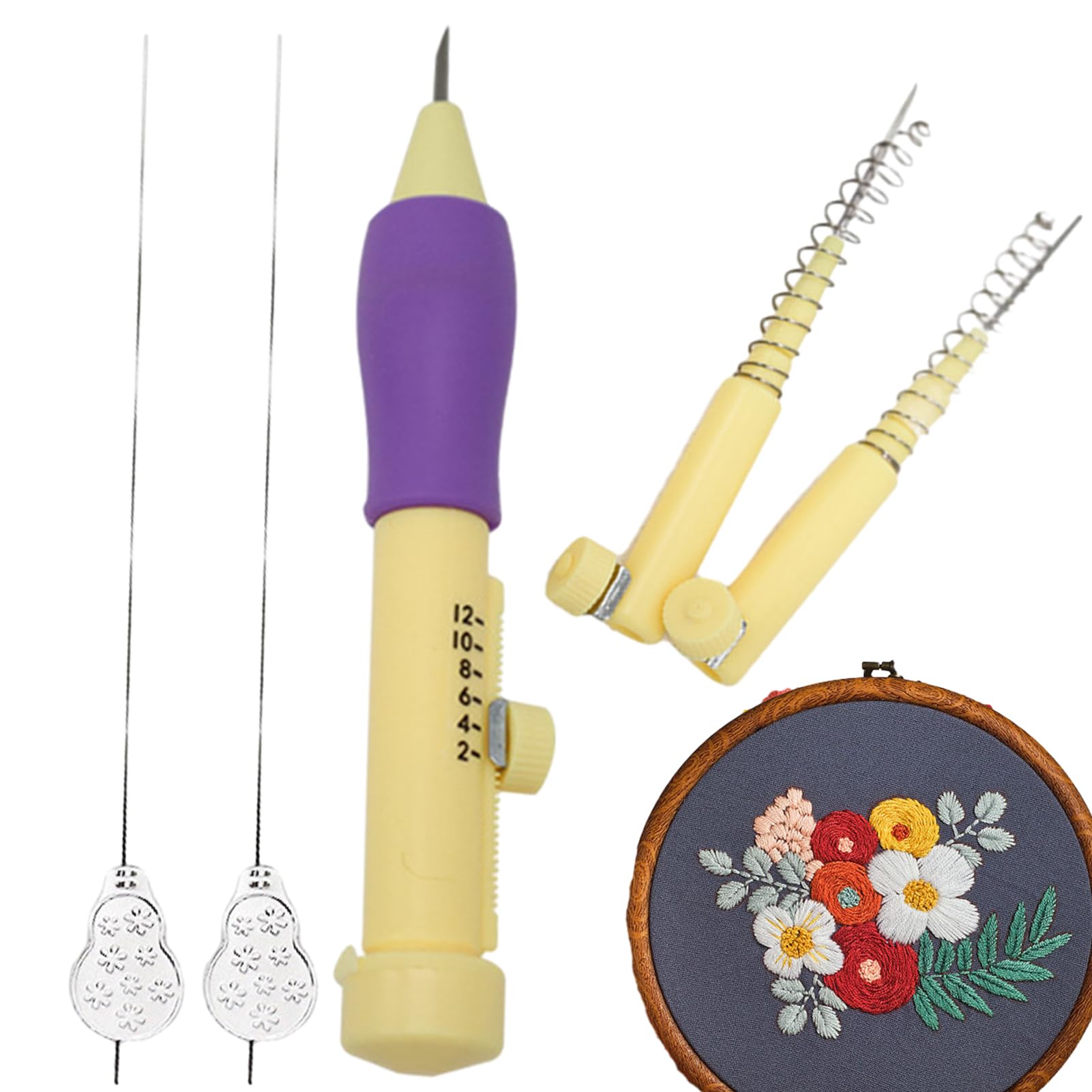Mingchengheng Needle Tool, Needle Threader - Embroidery Needle Kit, Poking Cross Sewing Tools, Knitting Needle Art Handmaking Sewing Needles for Sewing