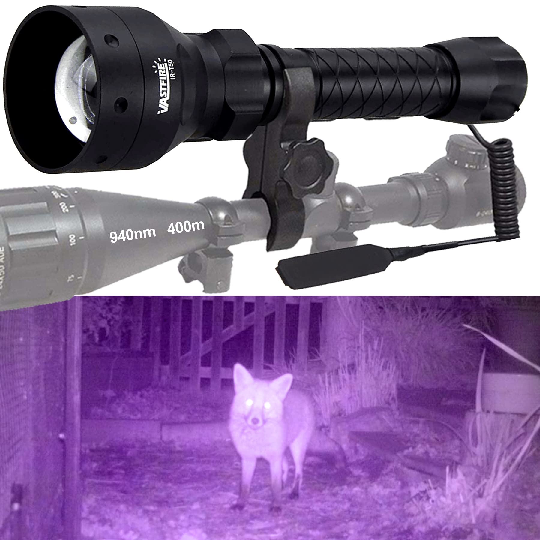 Buy VASTFIRE 940nm Handheld IR Illuminator 5W Pro Long Range Night