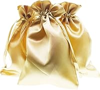 Vista 14 de Bolsas con cordón de satén azul bebé para regalo y recuerdo de boda, 5 x 8 pulgadas, 50 por paquete