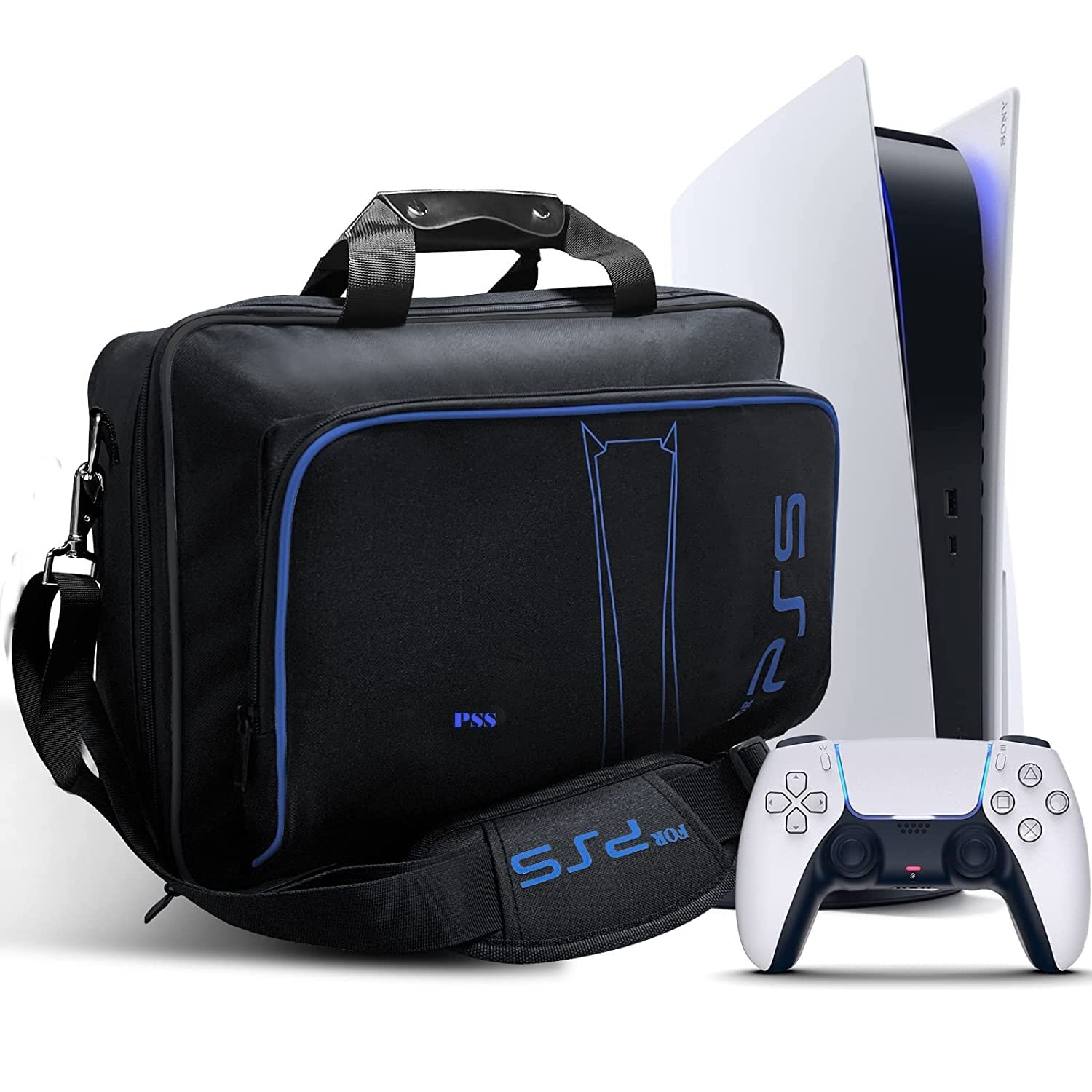 PSS Carrying Case for PS5, Travel Case for PS5 Console Disc/Digital