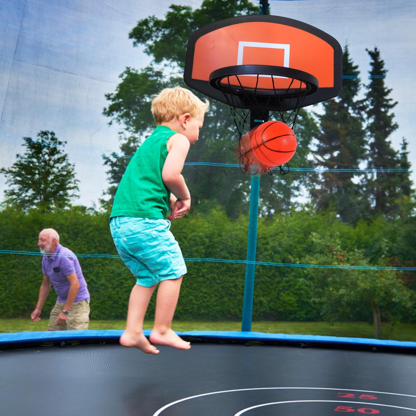 Trampolin Basketballkorb, Robuster Korb Mit 11 Zoll Durchmesser, Indoor-Basketballkorb Für Kinder, Trampolin-Rebounder-Spielzeug Für Gerade Stange