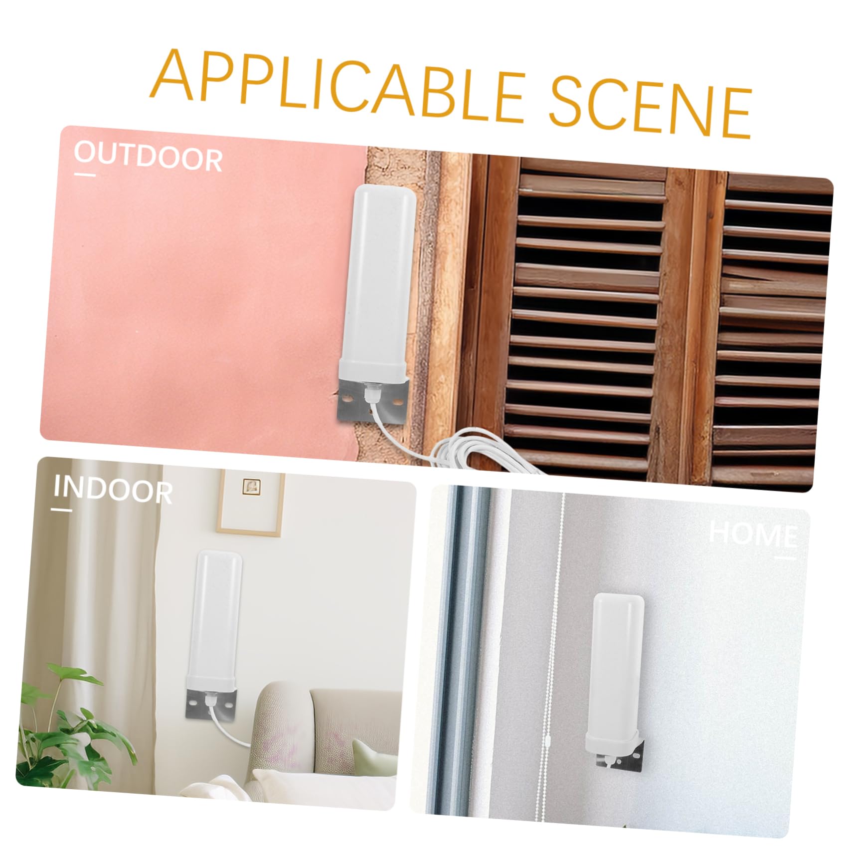 TOPBATHY Antenne pour Intérieur et Extérieur en Métal et Plastique Omnidirectionnelle 4g 16-18dbi Amélioration du Signal WiFi Longue Portée et Support Complet de Fréquence