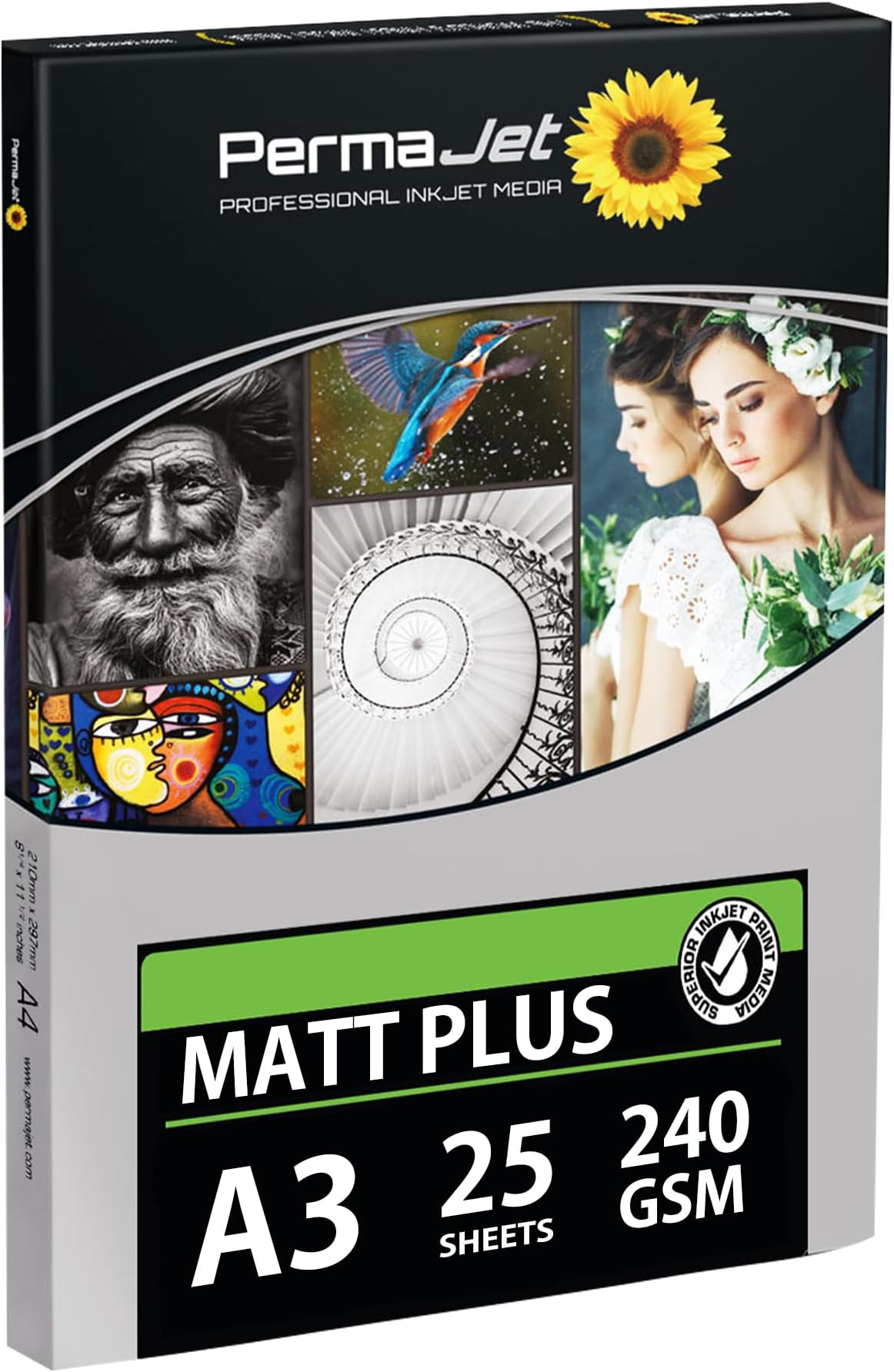 PermaJet Matt Plus 240gsm | A3 25 Sheets | Inkjet Matt Printer Photo Paper