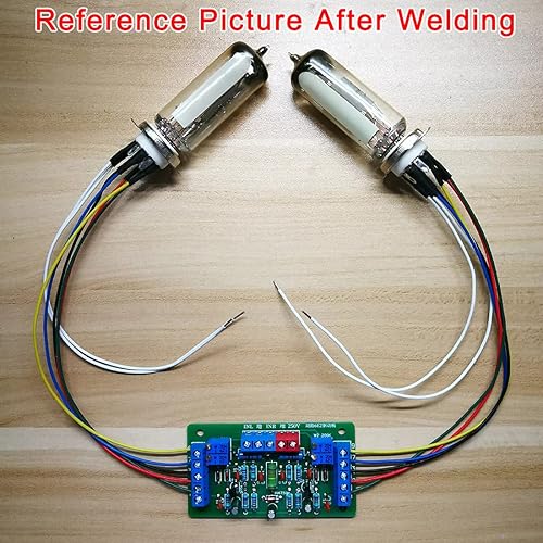 Miniatura 5 de 1 Unidades Dual Way Magic Eye 6E2 Tubo Indicador de Nivel de Audio Módulo VU Medidor Espectro Música Tubo de Vacío Indicador de Nivel de Conductor