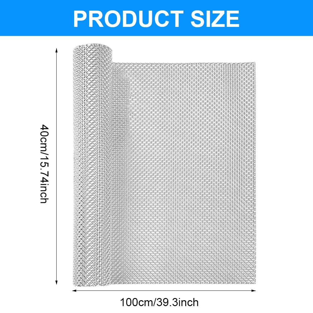 LOMUG Plaque de protection thermique en aluminium embossé, 100 cm x 40 cm, Plaque de protection thermique en aluminium pour véhicule, Kit de réparation de plaque de protection thermique aluminisée