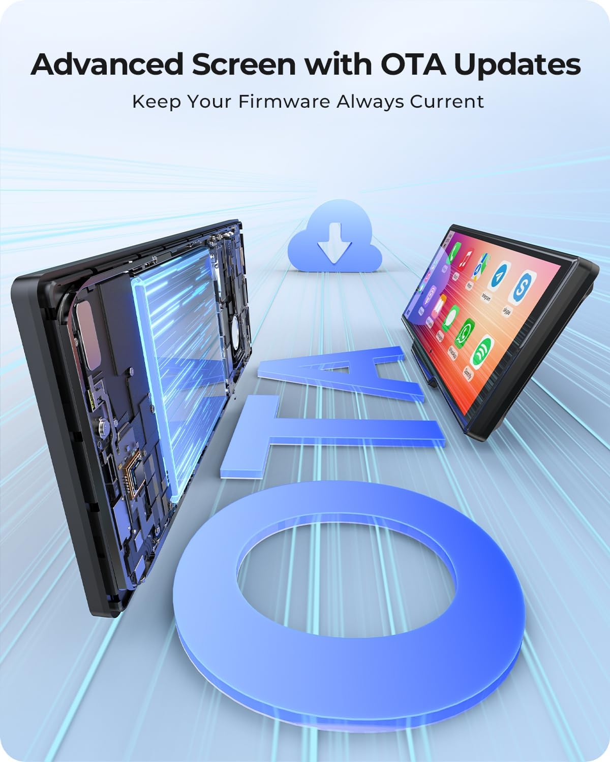 9.26" Carplay Screen with 4K Dash Cam & HD Backup Camera, Wireless Portable Car Play Screen for Apple CarPlay & Android Auto, OTA, Bluetooth 5.0, Mirror Link, Voice Control, GPS Navigation, FM 7 71BbVmG1YGL. AC SL1500