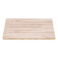 Vista 13 de DuraSteel Mesa de madera maciza, encimera de bloque de carnicero de 24 x 24 pulgadas, tabla de cortar de madera de losa de arce natural para mesa