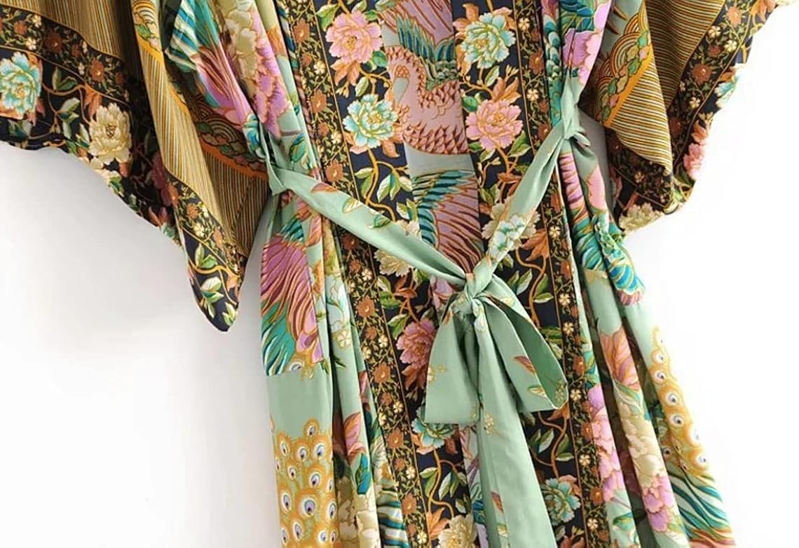 Miniatura 4 de Kimono bohemio, vestido kimono de verano bohemio, bata bohemia, kimono largo floral para mujer, cárdigan bohemio para mujer, por Top Boho Designs