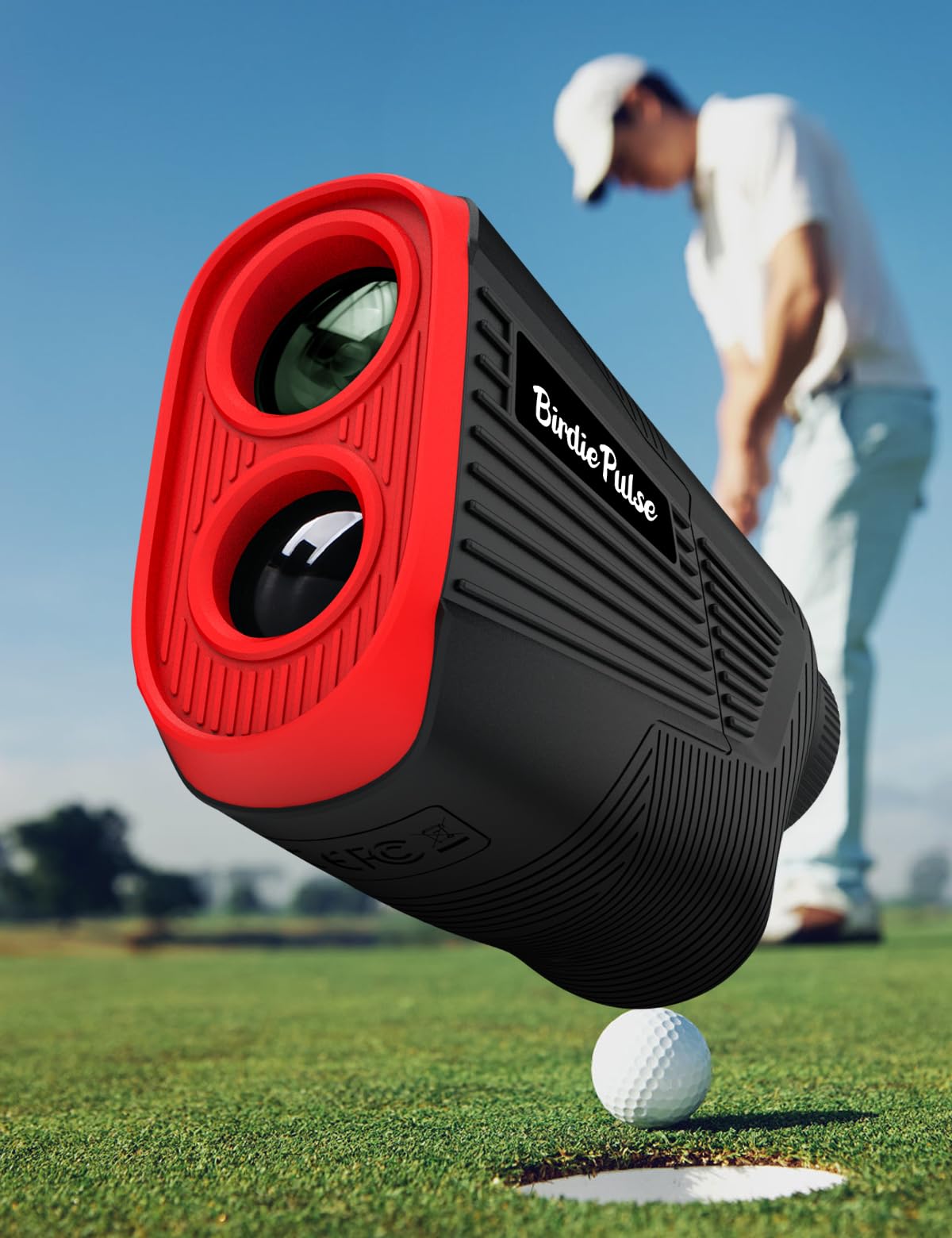 Telemetro da golf con pendenza e magnete, telemetro da 1300 metri per golf, vibrazione di bloccaggio della bandiera, ingrandimento 6-6,5x e LCD HD, telemetro da golf ricaricabile, nero