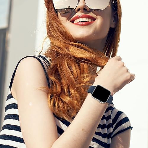 Miniatura 6 de Correas compatibles con Apple Watch de 1.496 in 1.575 in 1.614 in 1.654 in 1.732 in 1.772 in 1.929 in, correa deportiva de repuesto de silicona