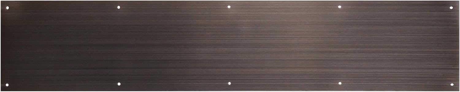 Hardware Essentials Aluminum Non-Magnetic, Screw-In, Door Kick Plate 6" x 30" Pewter Finish (​​852743)