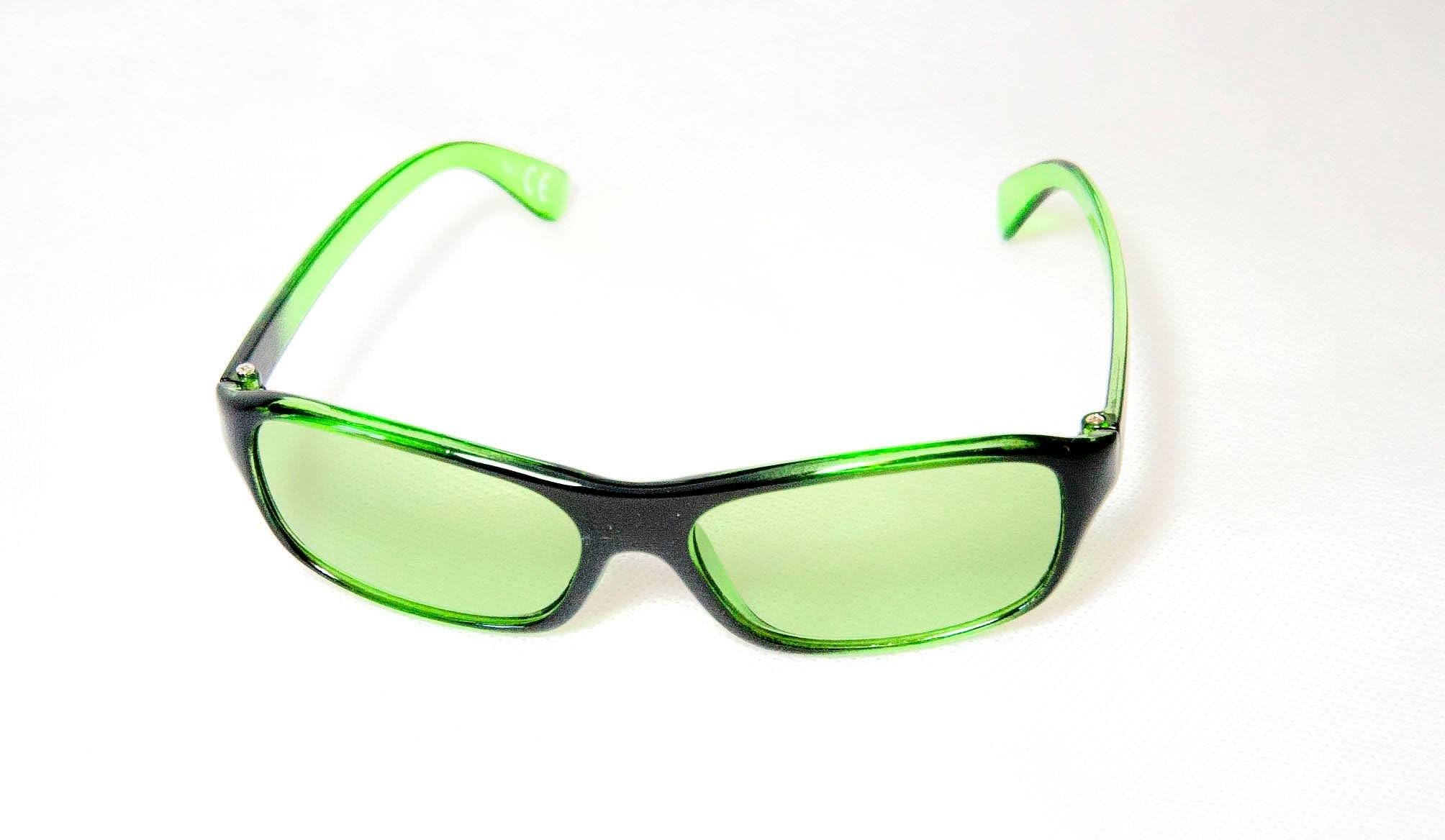 visual stress tinted glasses children's age 5-9 years (green)