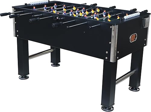 Miniatura 4 de Mesa de futbolín para niños y adultos, tamaño 55 pulgadas, mesa de fútbol resistente con pelotas para sala de juegos 54.5 x 29.3 x 33.9, mesas de