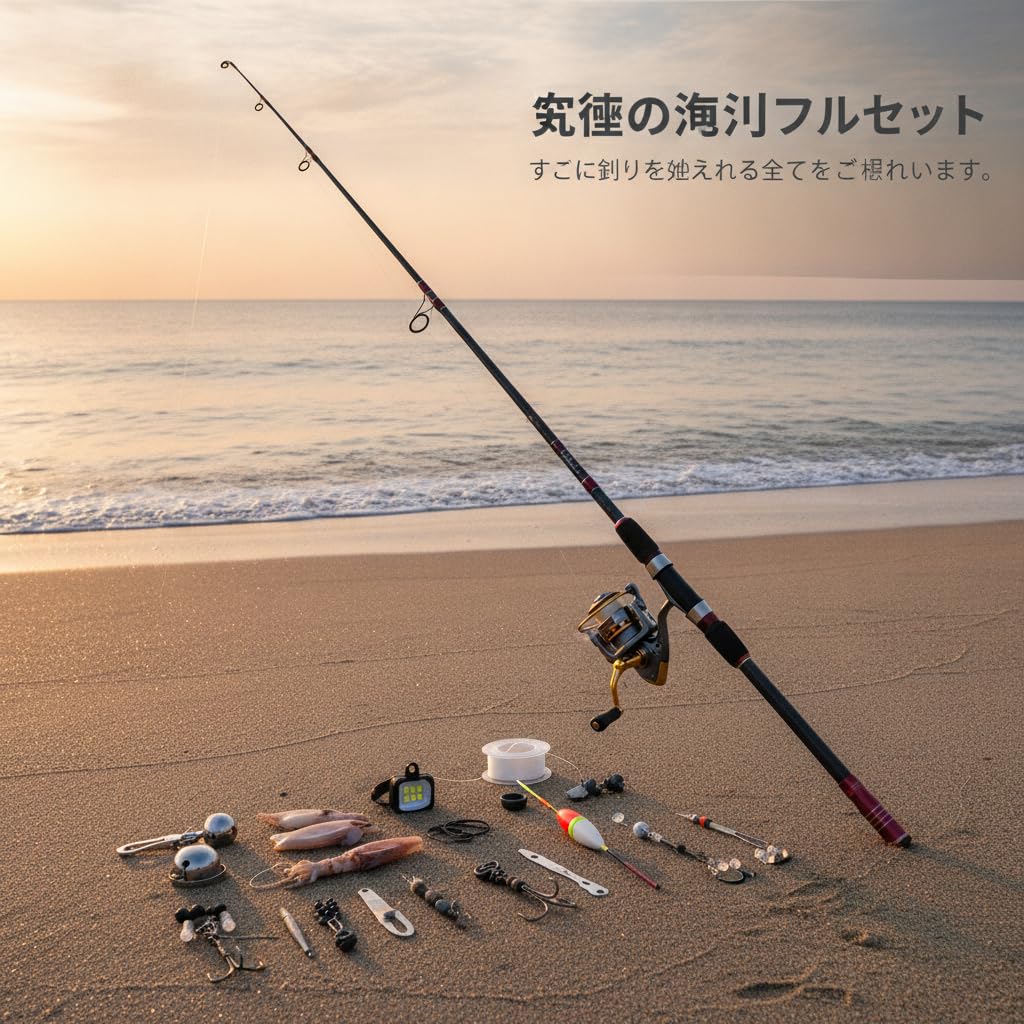 Canna da Pesca Telescopica da Mare | Azione super rigida, Set Canna , Giornate di relax, Per Neofiti della Pesca