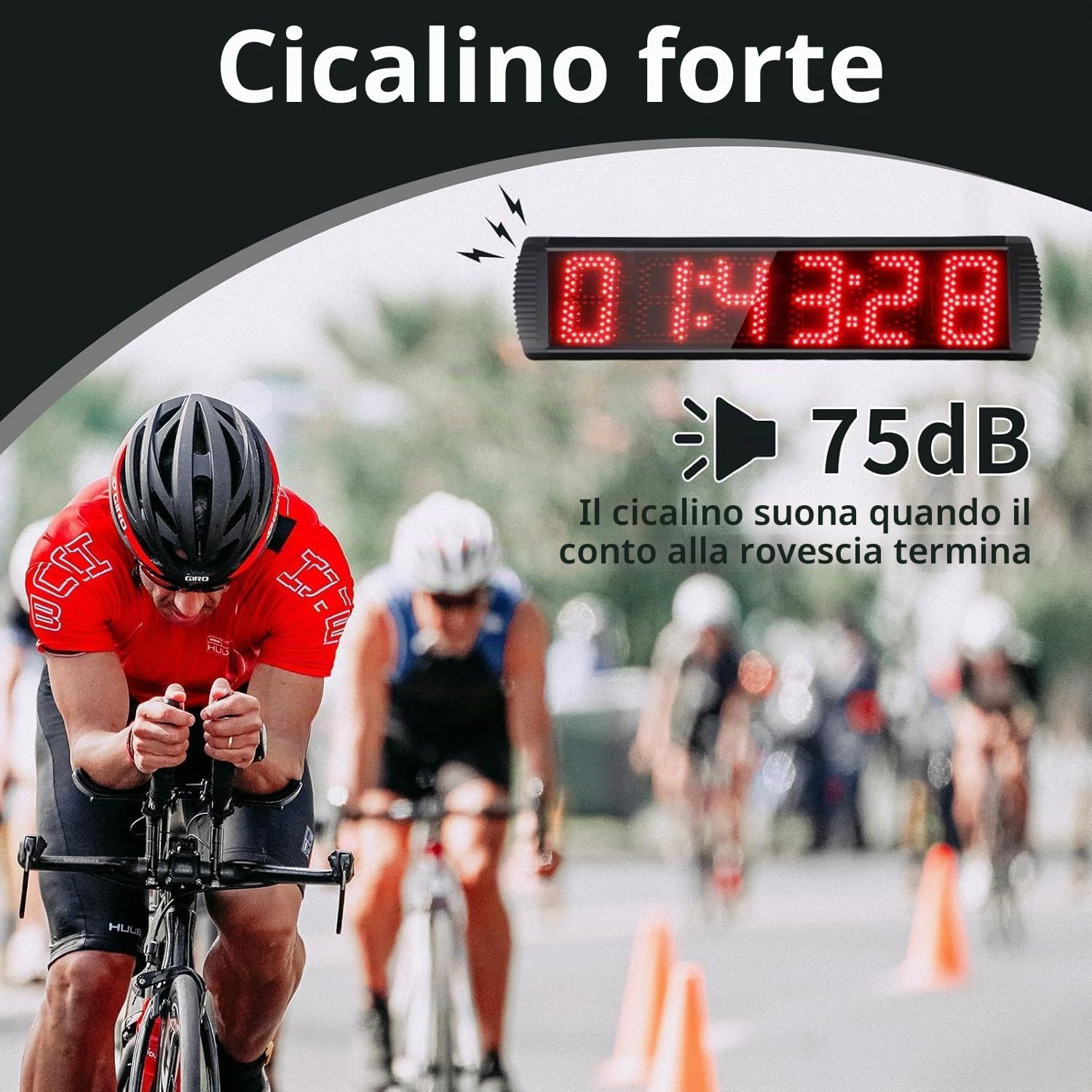 Orologio cronometrante gara con treppiede per eventi di corsa da LED da con pulsante di controllo alla rovescia alla rovescia orologi timer digitale
