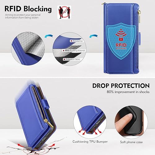 Miniatura 4 de Antsturdy Funda compatible con Motorola Moto G Stylus 5G 2022 con tarjetero para mujeres y hombres, funda de teléfono con bloqueo RFID, de piel