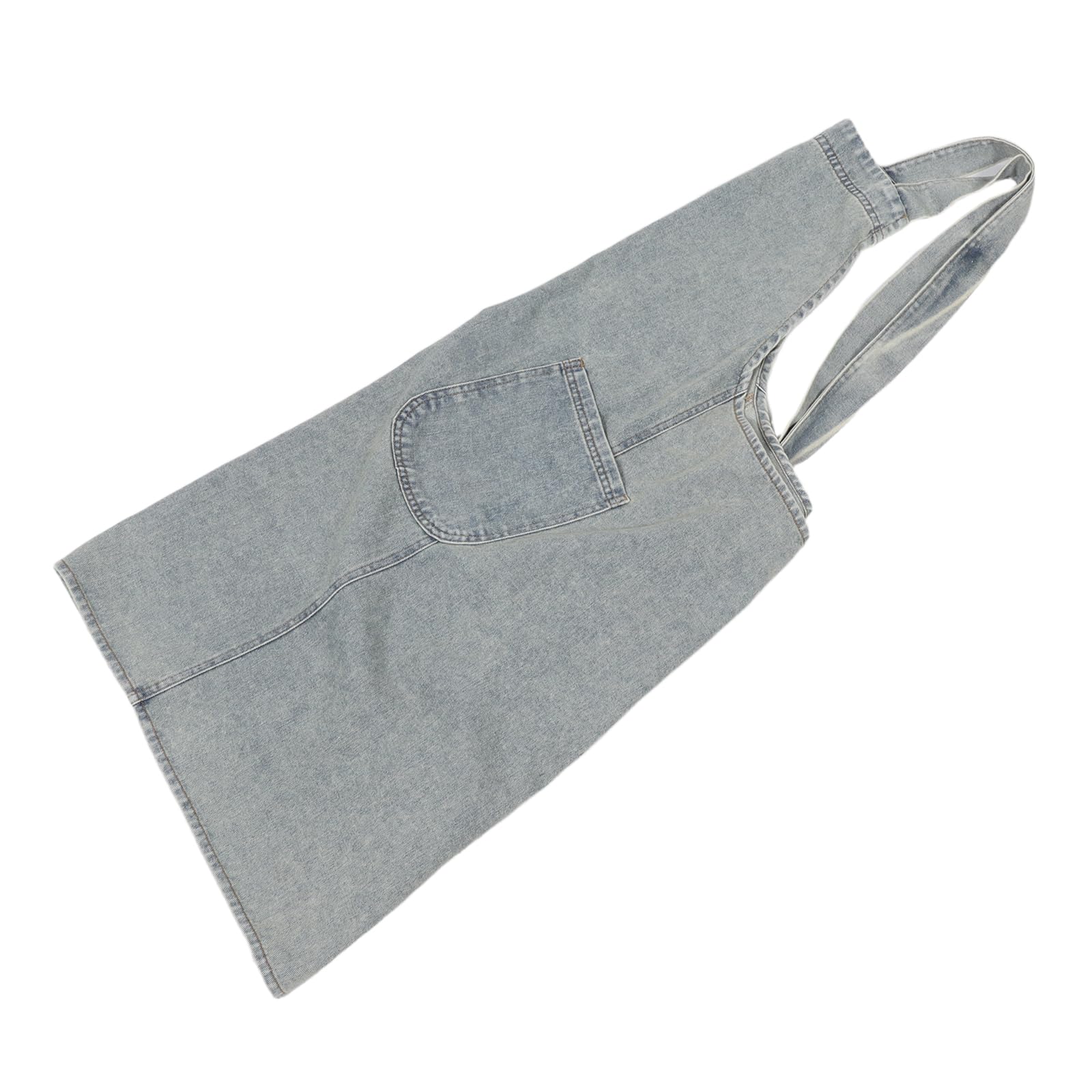 TOYANDONA Grembiule Unisex in Cotone Denim con Pettorina e 2 Tasche Grandi Grembiule da Cucina e Giardinaggio Traspirante per Uomo e Donna Multitasche per Cuoco e Artigiani