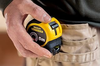 Stanley Fmht81556-0 mètre Ruban Gamme Fatmax - Fabriqués en France - Ruban Épais - Revêtement Blade Armor - Résistant -Revêtement mylar - Boitier Abs Bi matière - Robuste
