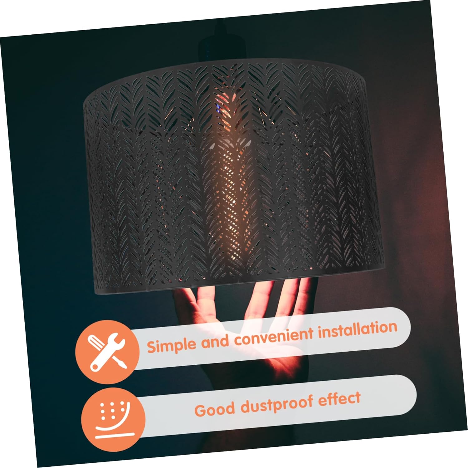 1pc Chic Hollow Metal Lampshade Elegant Light Cover for Table and Wall Lamps Easy to Install Unique Carved Design for Home Decor and Housewarming