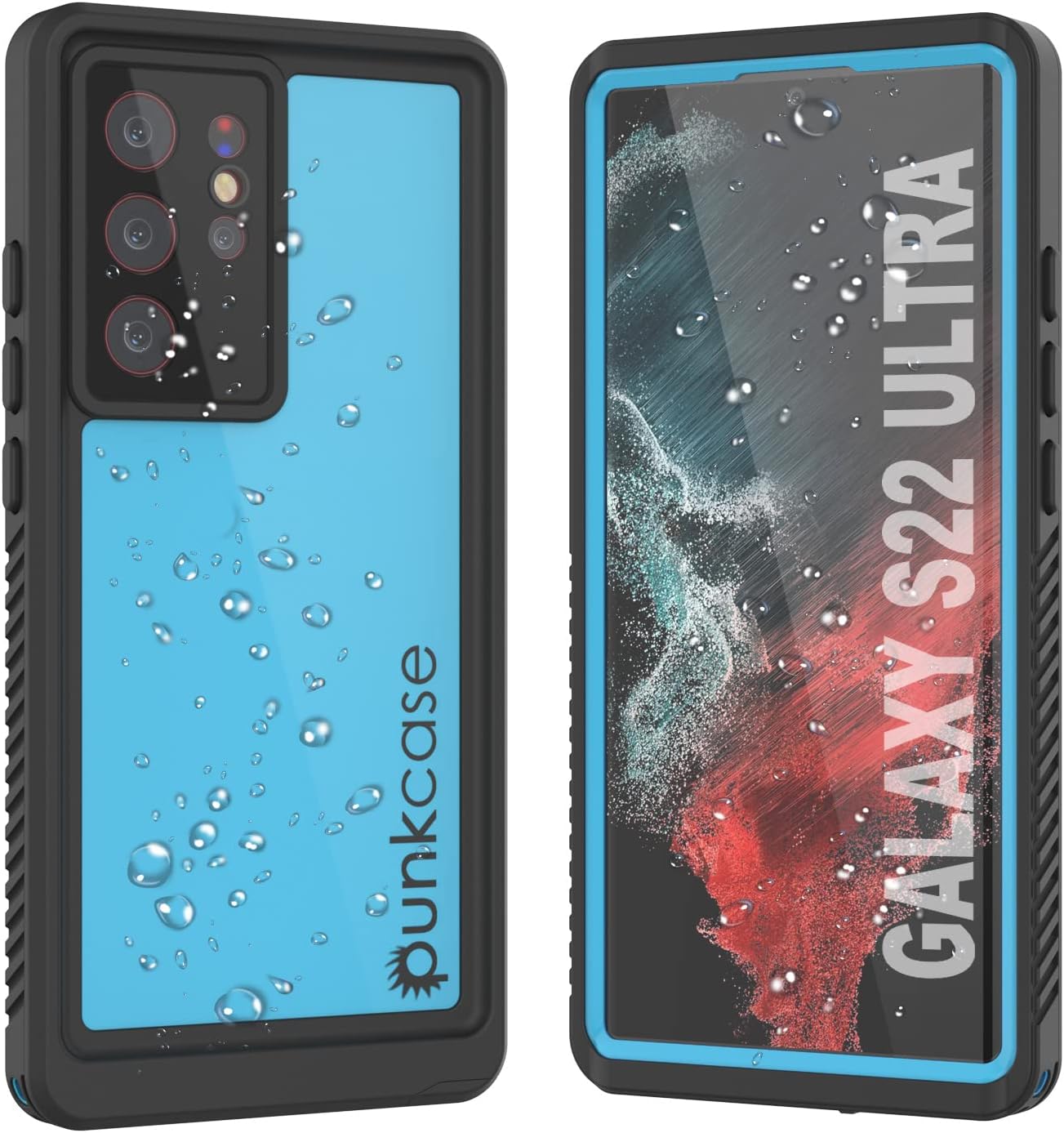 Punkcase Designed for Galaxy S22 Ultra Waterproof Case [StudStar Series] [Slim Fit] [IP68 Certified] [Shockproof] [Dirtproof] [Snowproof] Armor Cover for Galaxy S22 Ultra 5G (6.8") (2022) [Blue]