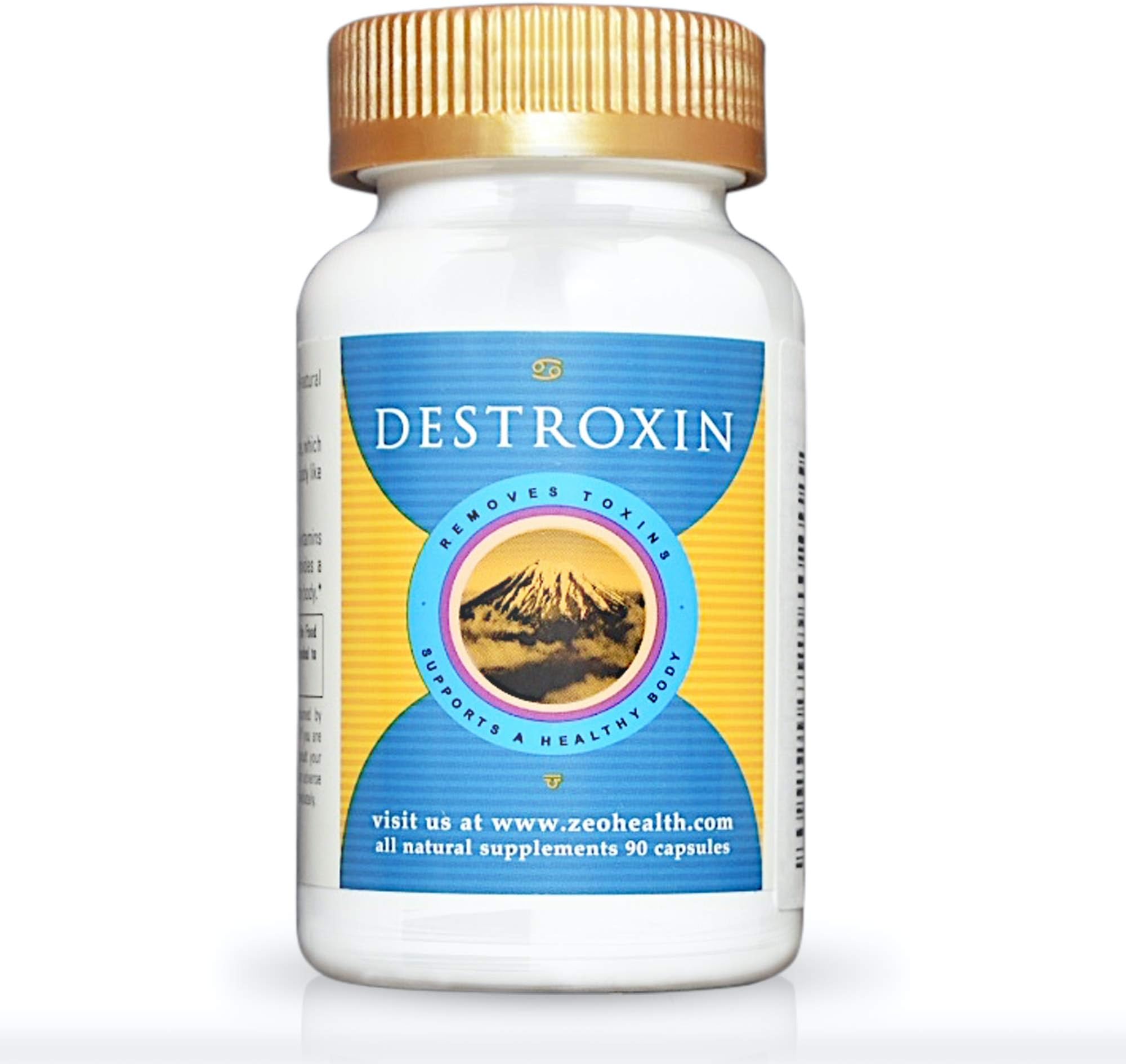 Zeo Health DESTROXIN | Zeolite Capsules with B-12 and Calcium (90 Count) | Naturally Supports Cellular Detox, Optimal Energy, & Upset Stomach Relief | Body Alkalinity & pH Increaser