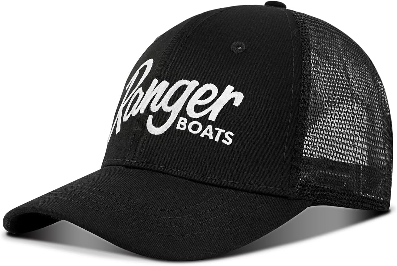 Boats Logo Mesh Hat Embroidered Unisex Adjustable Snapback Baseball Cap
