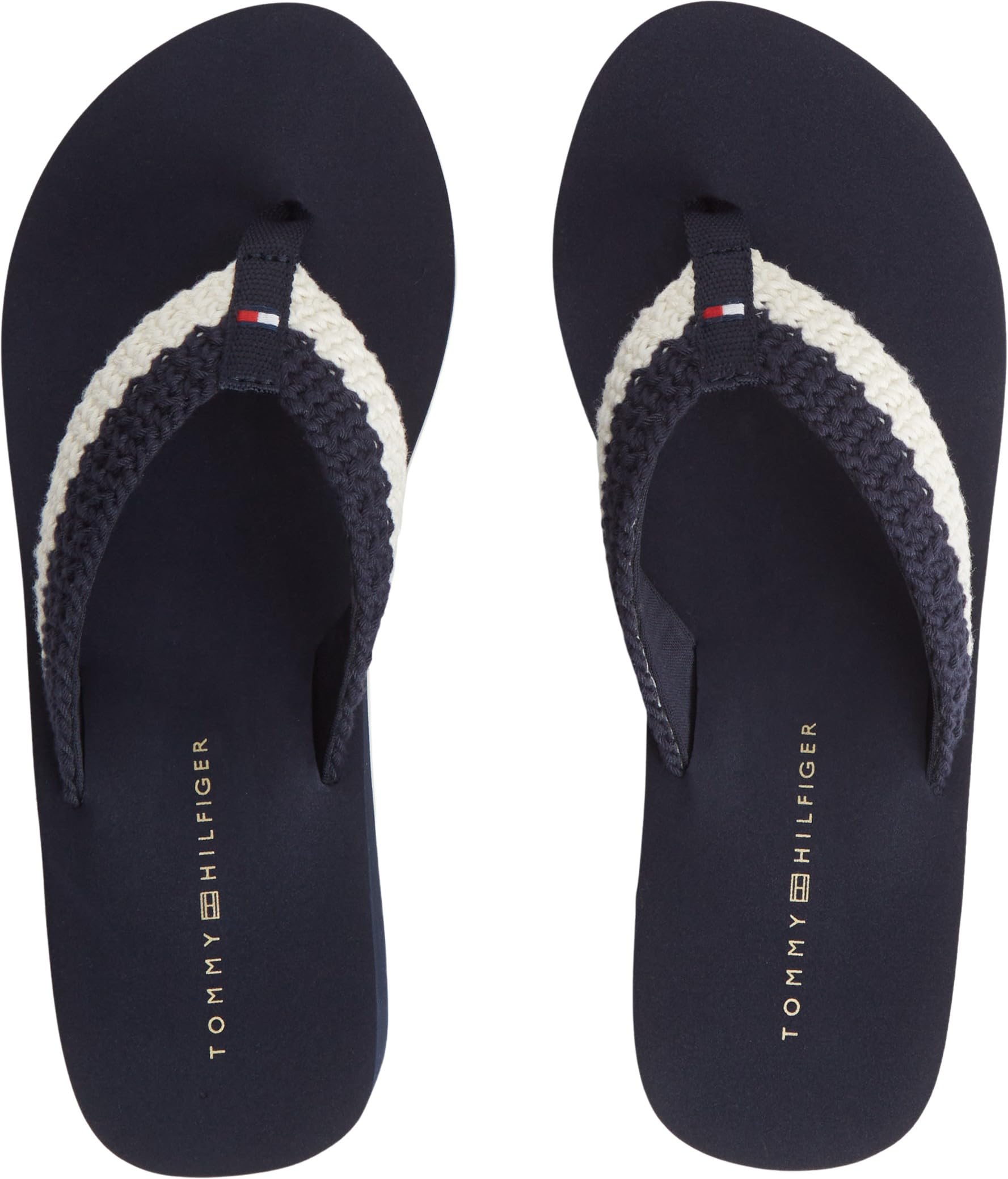 Tommy Hilfiger Damen Th Wedge Crochet Summer Sandal Fw0fw09420 Zehentrenner