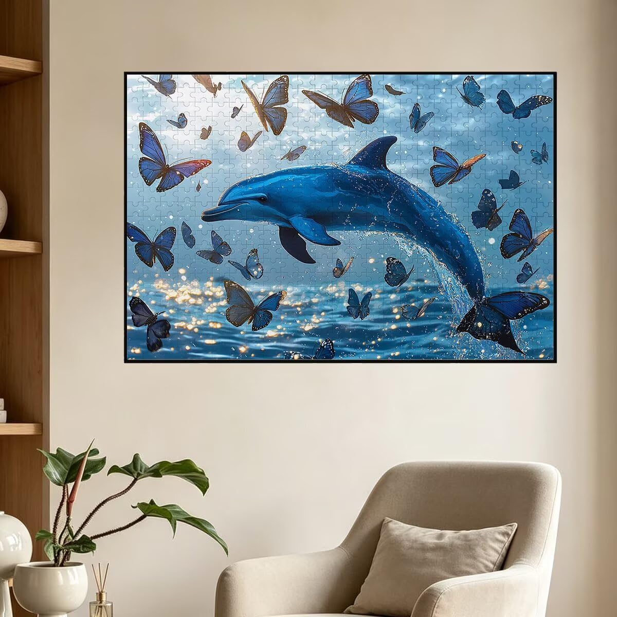 Puzzle 4000 Pezzi Delfino, Puzzle Farfalla, in Legno, 141x87cm -1162