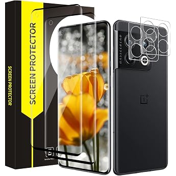 Carantee Pack of 2 + 2 Tempered Glass Screen Protectors for Oneplus 10 Pro 5 G 3 D Shatter-Proof Shatterproof Anti-Scratch Oneplus 10 Pro Screen Protector