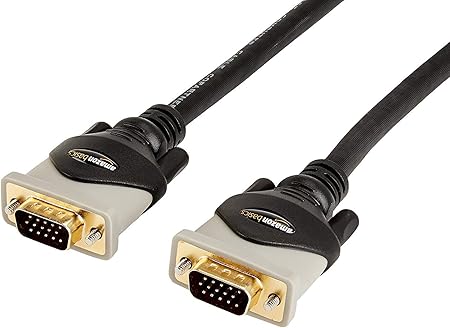 Amazon Basics 6-Feet VGA to VGA Cable for Monitor, Personal Computer (Black)