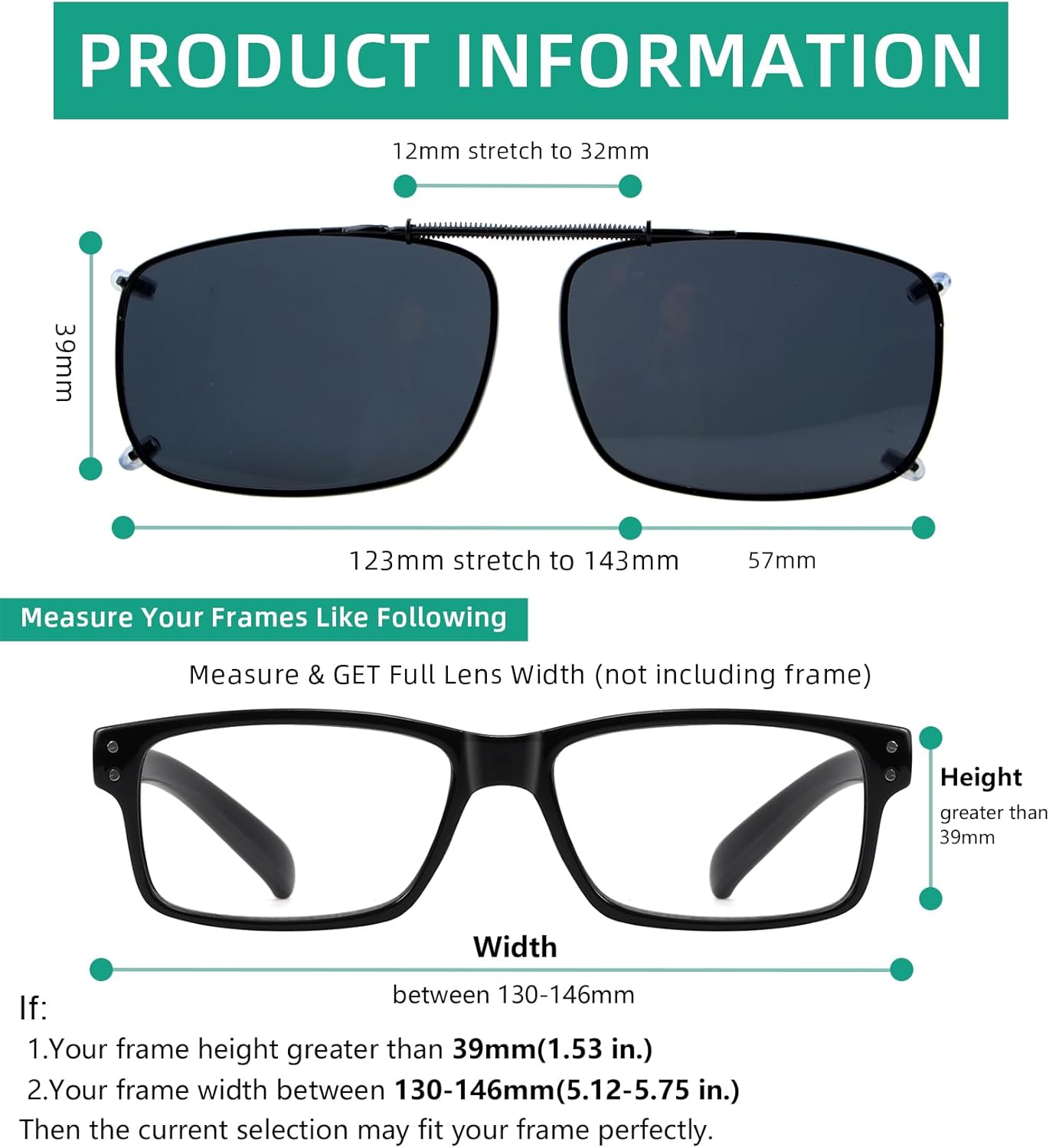 Eyekepper Large Clip On Sunglasses Polarized Lens - Image 3