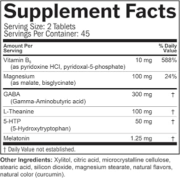 BrainMD Dr Amen Put Me to Sleep Naturally - 90 Chewable Tablets, Pack of 2 - with Melatonin, L-Theanine, Magnesium, GABA, Vitamin B6 & 5-HTP - Gluten Free - 90 Total Servings