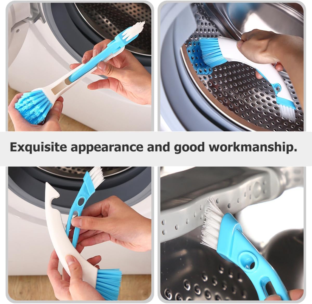 TOYANDONA Washing Machine Cleaning Brush for Small Spaces with Detachable Dual-Head Scrubber, Tile and Gap Cleaning Brush for Bathroom and Laundry Tub Random Color Random Color