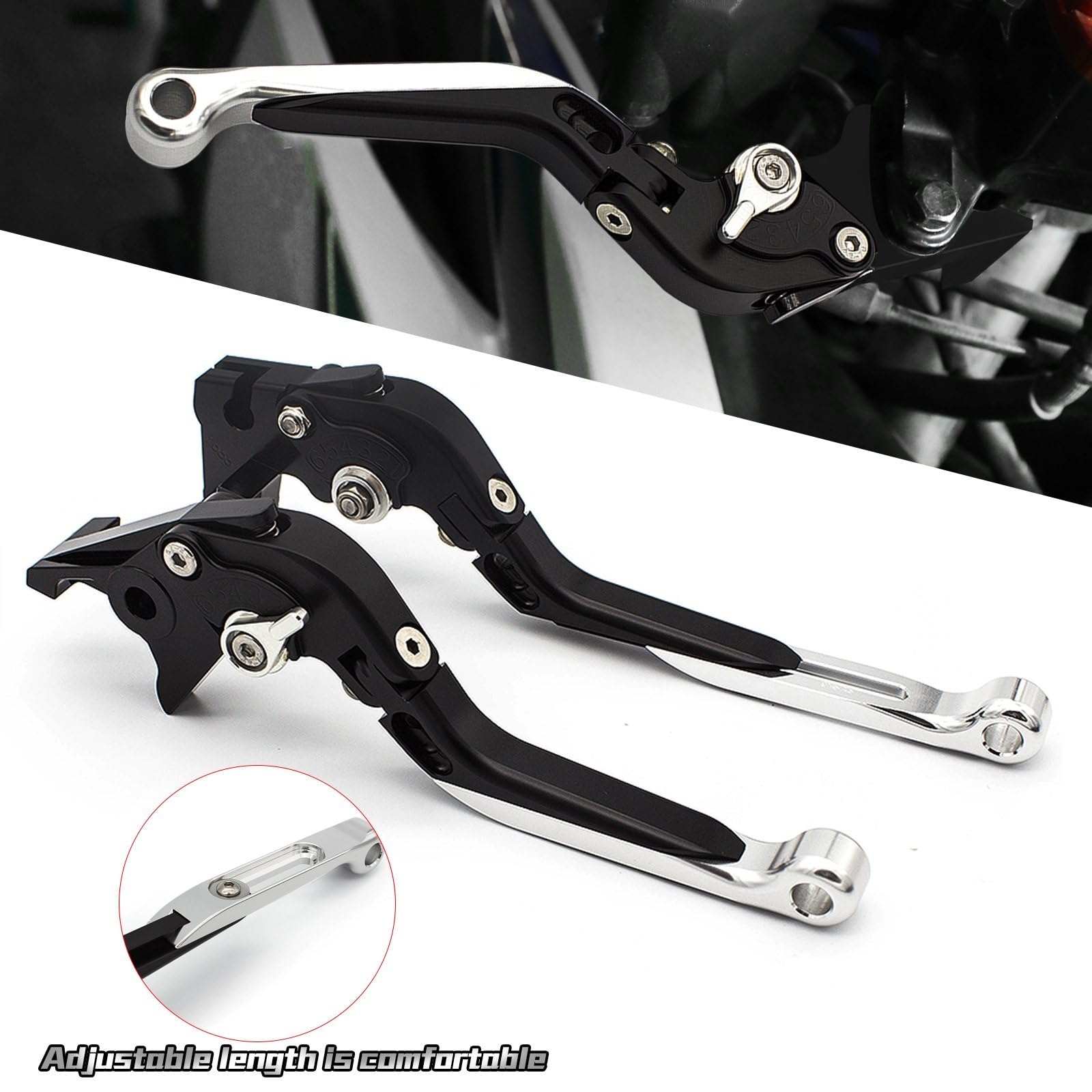 Poignées Guidon Et Leviers Frein/embrayage Pour Suzuki GSR750 2011-2020 - Aluminium CNC, Couleur Orange