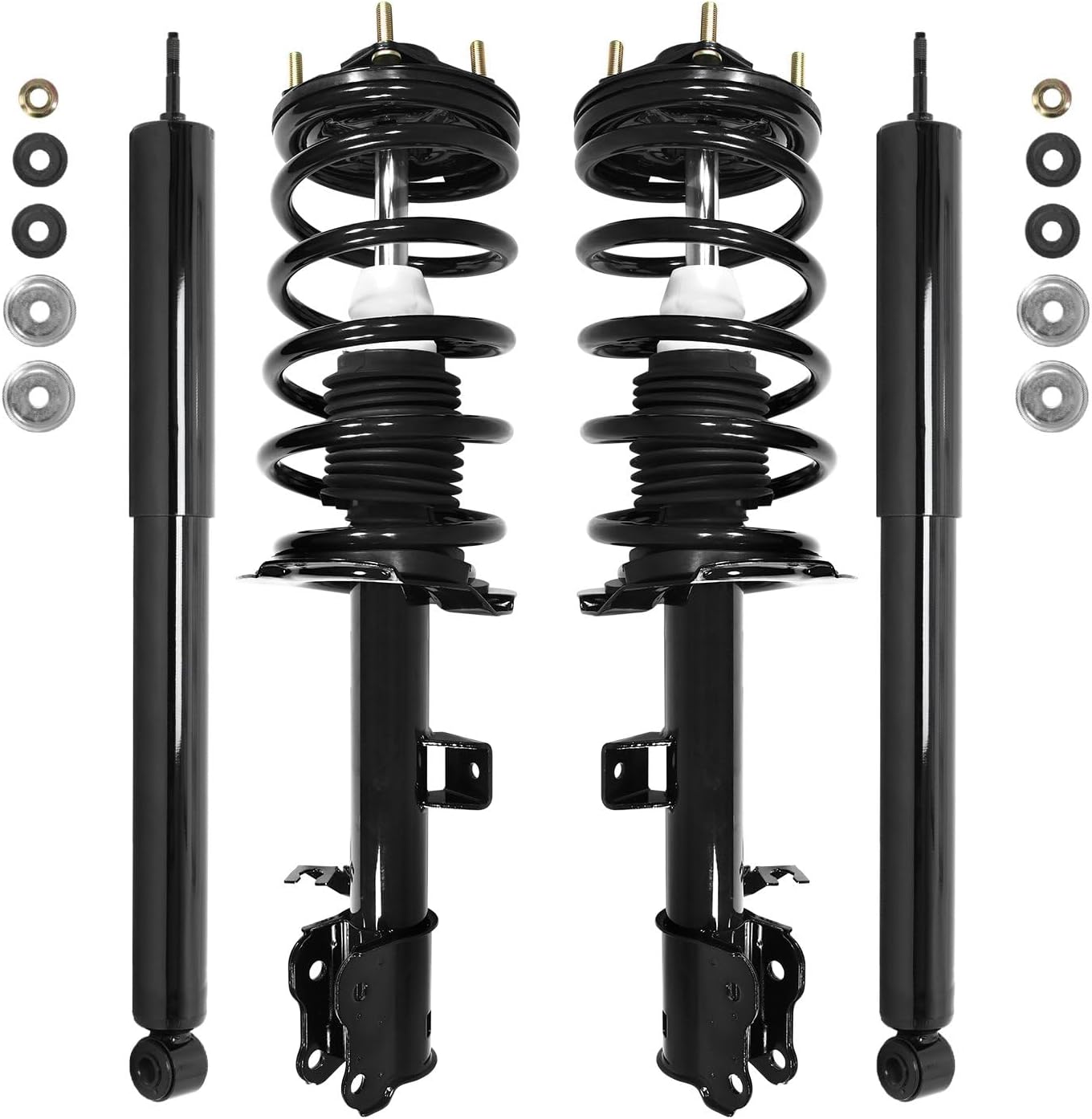 COMPLETESTRUTS - Front Complete Strut Assemblies with Coil Springs and Rear Shock Absorbers Replacement for 2001-2007 Ford Escape - Set of 4