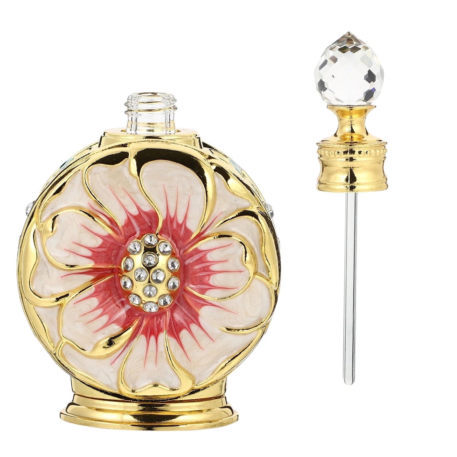 Bottiglia Di Profumo In Vetro Vintage Bottiglia di profumo da 12 ml Flaconi vuoti in vetro for conservazione di olio essenziale Contenitore vintage da viaggio Bottiglia di profumo in vetro vintage da