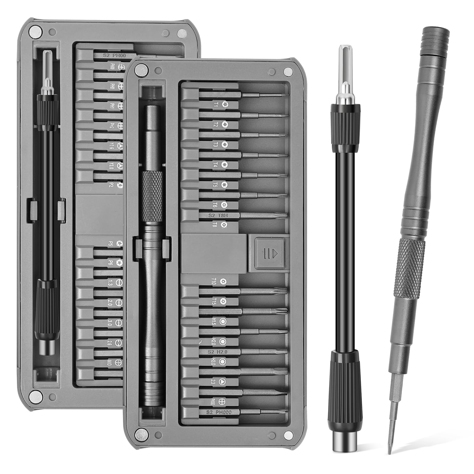30 in 1 Precision Screwdriver Set Magnetic Mini Screwdriver Set with Case & Pop-up Bits Electronics Small Repair Tool Kit for Phone, Computer, Watch,
