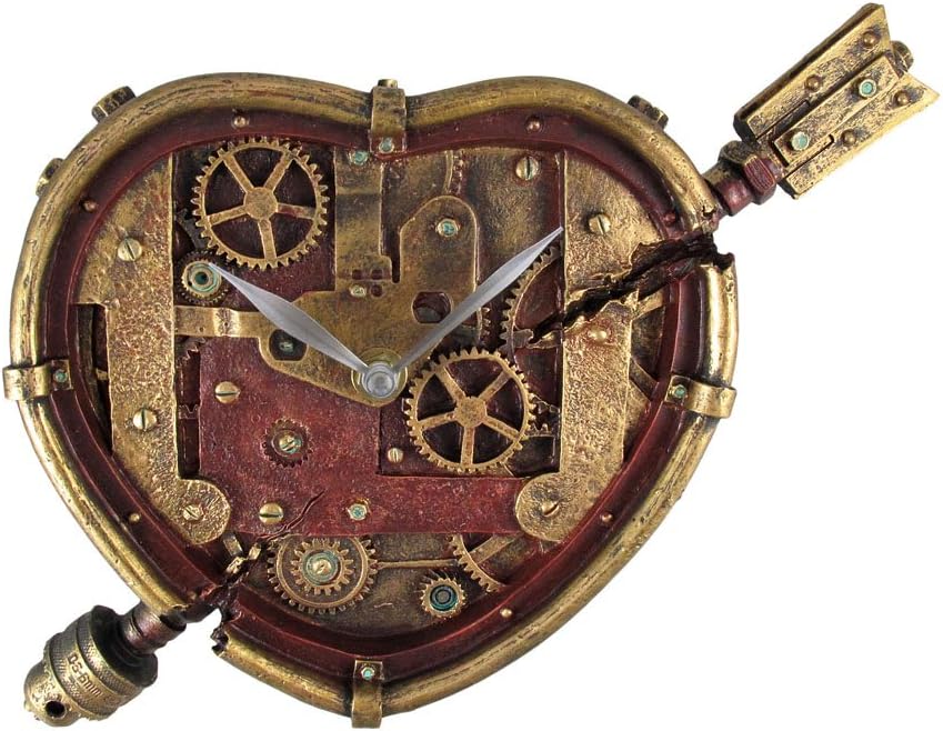 Steampunk Clockwork Heart Wall Clock Decoration New