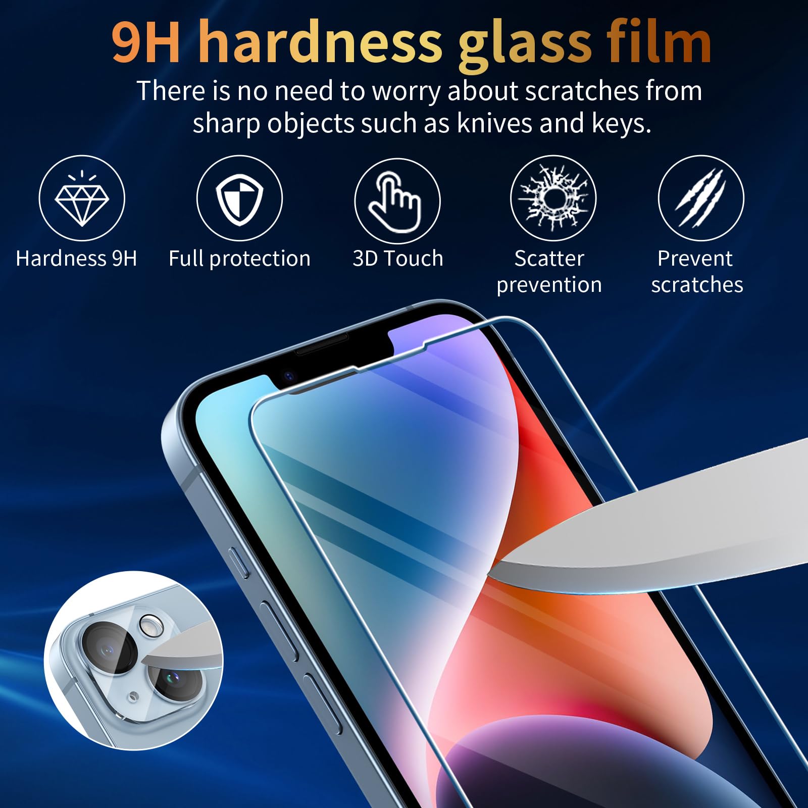 FLLAO 4 en 1 Coque pour iPhone 14 avec 2 Verre Trempé et 1 Caméra Protecteur, [Coussin d'air Intégré] Antichoc Antirayures Bumper Protection Housse pour iPhone 14 6.1", Transparent