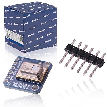 DUNSIHUI AMG-8833 Thermal Camera Sensor AMG8833 88 IR Breakout Imager Array Temperature Sensor Module for Ardu ino Rasp Berry Pi Grid-Eye 8x8 Infrared Camera Array Board IIC I2C 3-5V