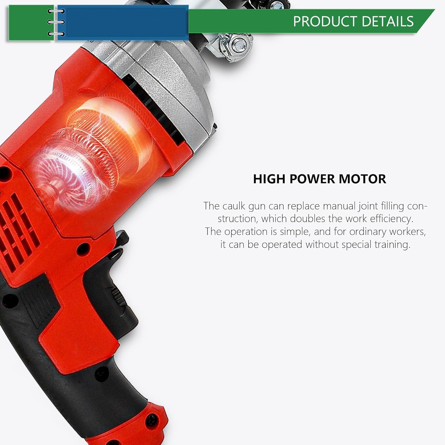 Pistola de mortero eléctrica de 950 W, herramienta de lechada para reparación de cemento, ideal para apuntar y rellenar grietas de hormigón y fugas