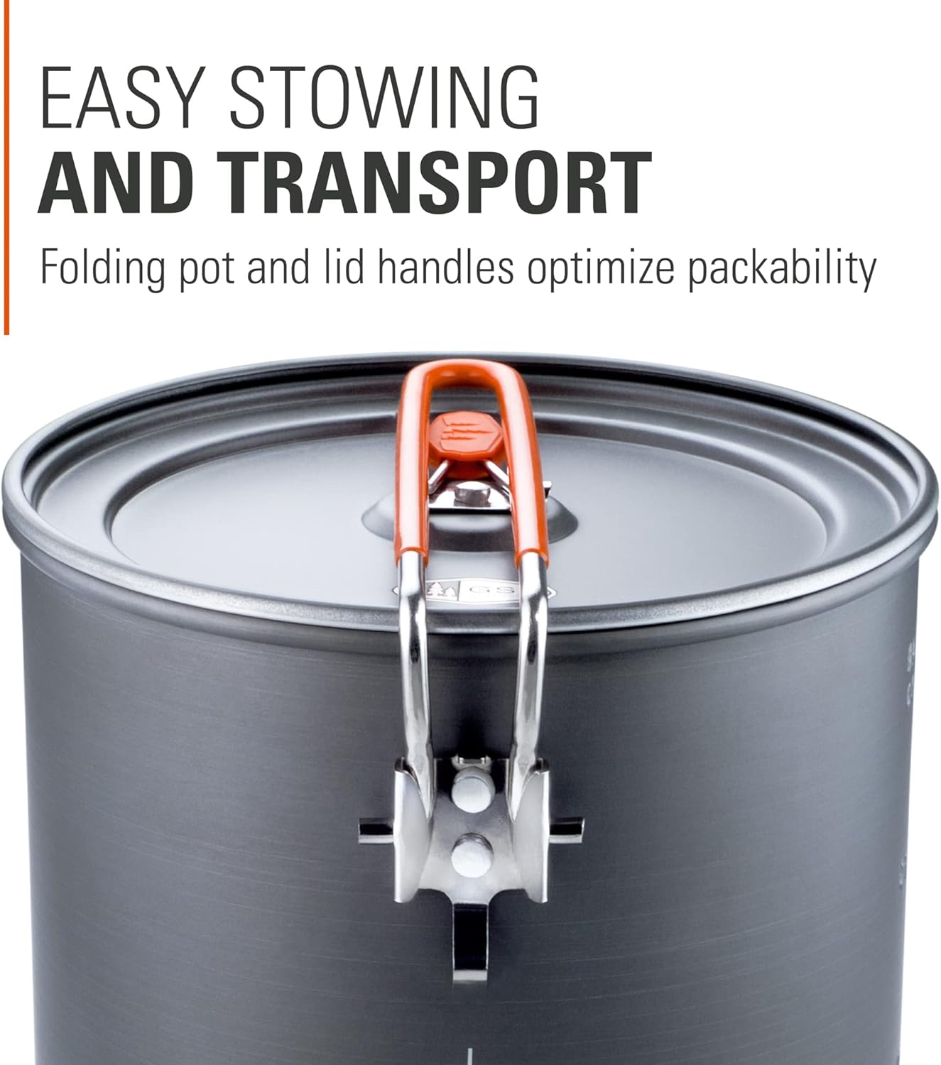 GSI Outdoors Halulite Boiler Ultralight Hard-Anodized Pot with Folding Handle, Fast-Heating Camping Cookware for Backpacking, Hiking & Outdoor Cooking