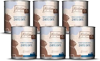 MjAMjAM - Premium Nassfutter für Katzen - purer Fleischgenuss - zarte Ente pur, 6er Pack (6 x 800 g), getreidefrei mit extra viel Fleisch