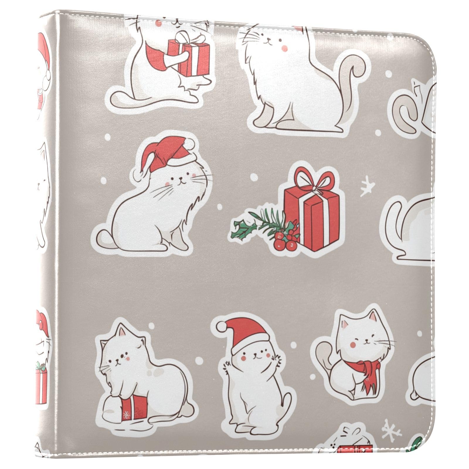 Fotoalbum-Binder, Fotobücher für alle Größen, Weihnachten, türkische Angorakatzen, neutrale, selbstklebende Seiten, 10 x 15 cm, 12 x 17 cm, 15 x 20 cm