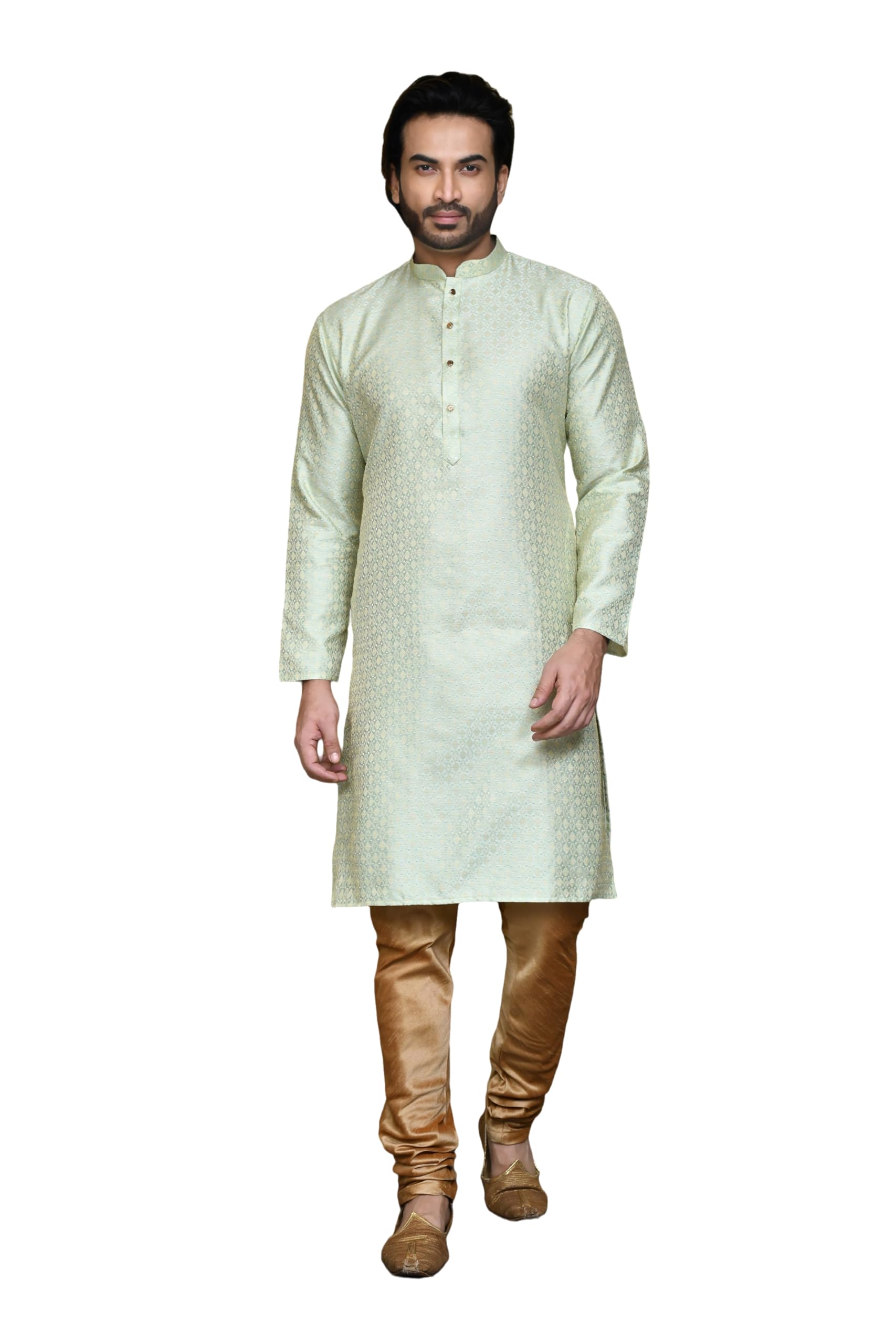 ranak Art Silk Kurta Pajama for Men | Subtle Woven Texture | Classy Traditional Outfit (VLSMKP609)-picture-11