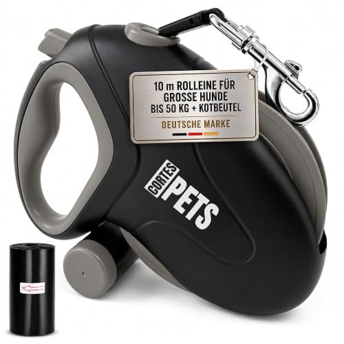 CORTES PETS Hundeleine 10M – Rollleine für Hunde bis 50 kg – Ausziehbar