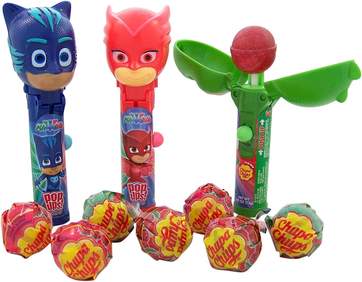 Flix Candy POP UPS! PJ Masks Licensed Character Lollipop Blister Cards - 6 Count