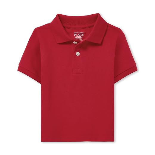 Camisa polo de uniforme escolar The Children's Place The Children's Place Polo de desempenho uniforme para meninos