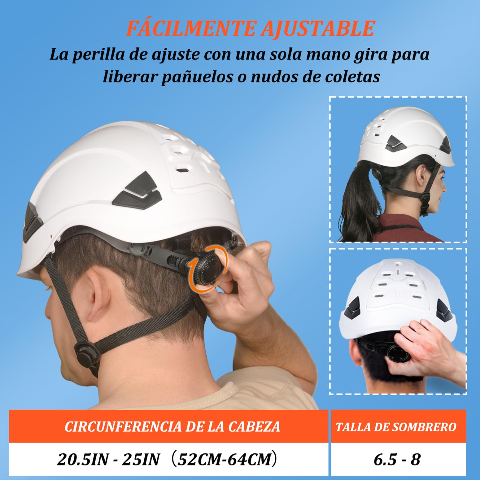 Casco de Seguridad ventilado, Casco de Seguridad con Casco Industrial EN 397, Casco de Trabajo homologado ANSI Z89.1 para la Industria y la construcción