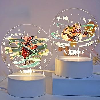 Amazon.co.jp : 原神 ナイトライト トーマ 7 色 LED アクリル